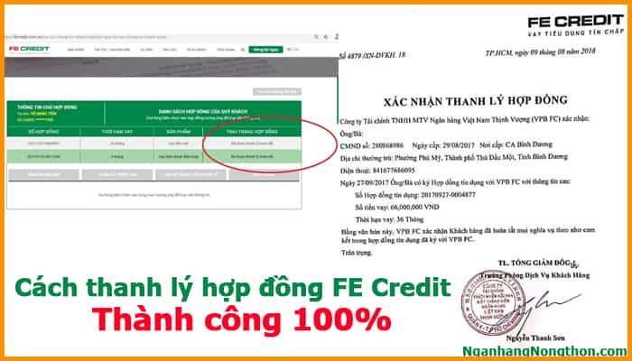 Cách thanh lý hợp đồng FE Credit thành công 100%