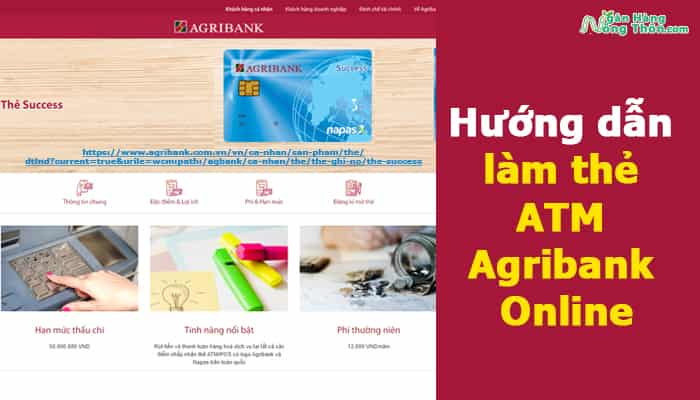 Hướng dẫn làm thẻ ATM Agribank online