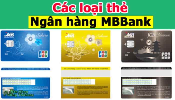 Các loại thẻ ngân hàng MB
