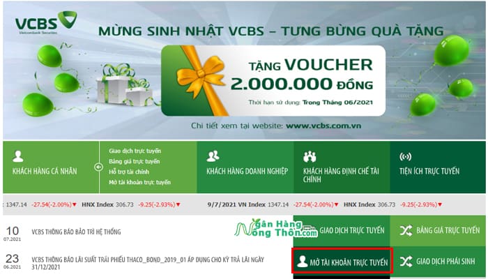 Hướng dẫn mở tài khoản chứng khoán Vietcombank (VCBS) Online trên điện thoại