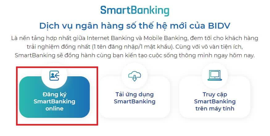 mở tài khoản ngân hàng BIDV Online