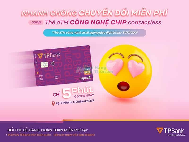Cách chuyển đổi thẻ từ sang thẻ chip TPBank