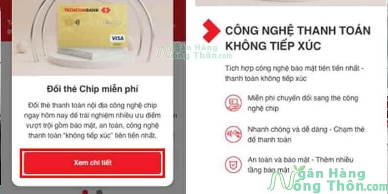 Đổi thẻ online trên ứng dụng