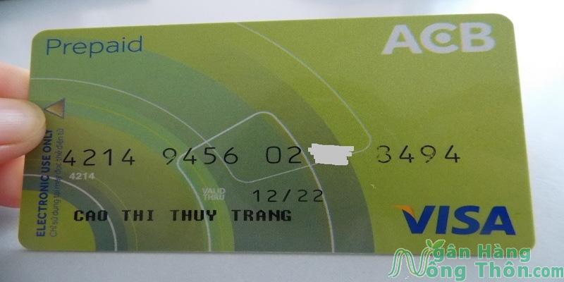 Thẻ trả trước ACB quốc tế