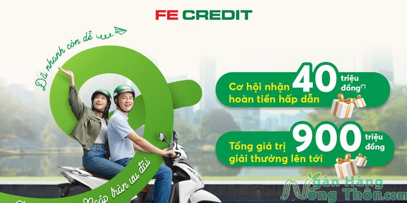 Vay theo giấy tờ xe tại Fe Credit