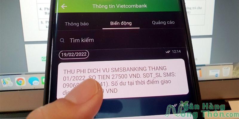 Bill chuyển tiền Vietcombank