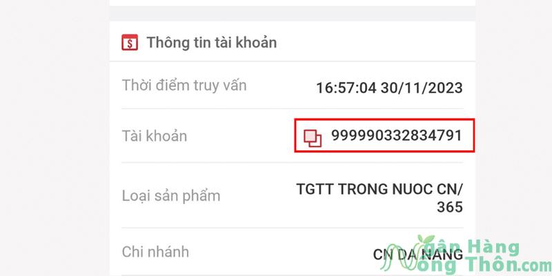 Tra cứu tài khoản qua Internet banking