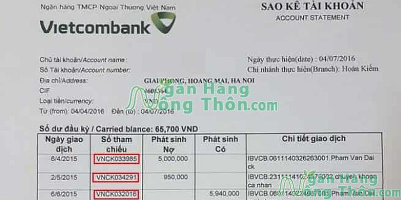 Mã giao dịch Vietcombank