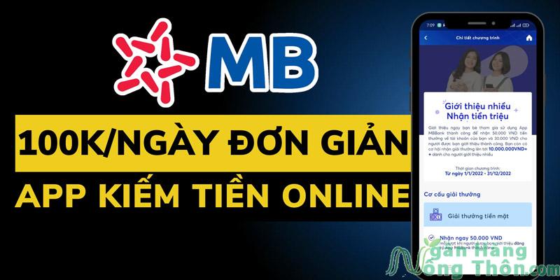 App kiếm tiền online MB Bank