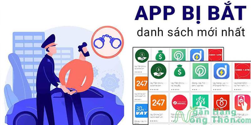 Những app vay tiền bị bắt