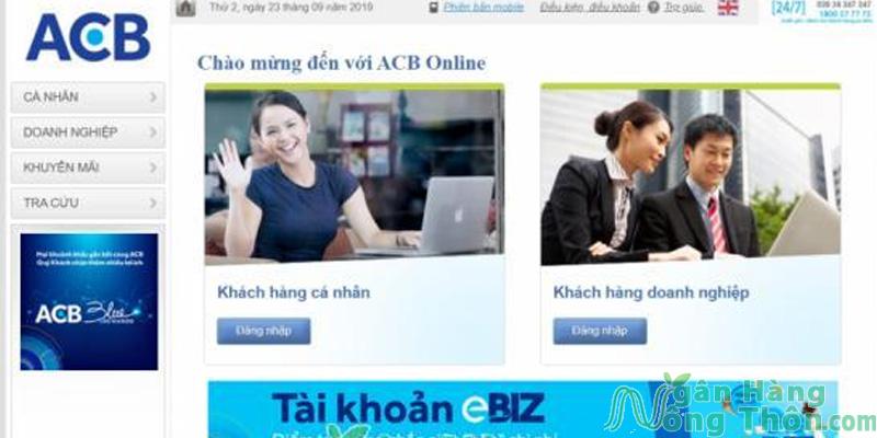 Internet banking ACB