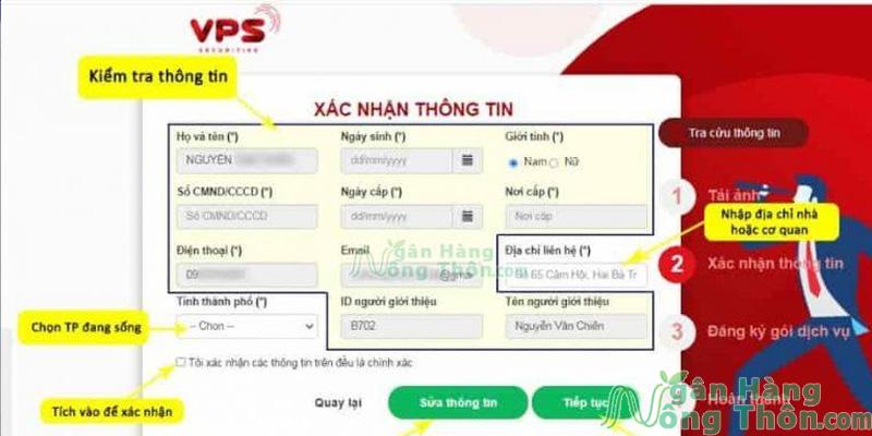 Xác nhận thông tin cá nhân