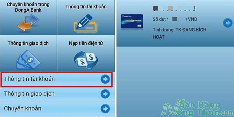 Số tài khoản ngân hàng Đông Á Bank