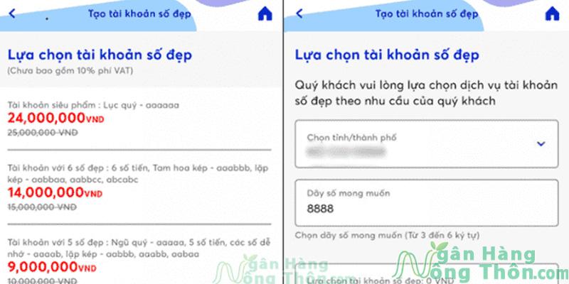 Chọn số tài khoản đẹp MB