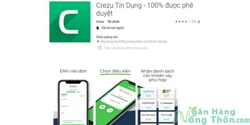 Ứng dụng vay Crezu