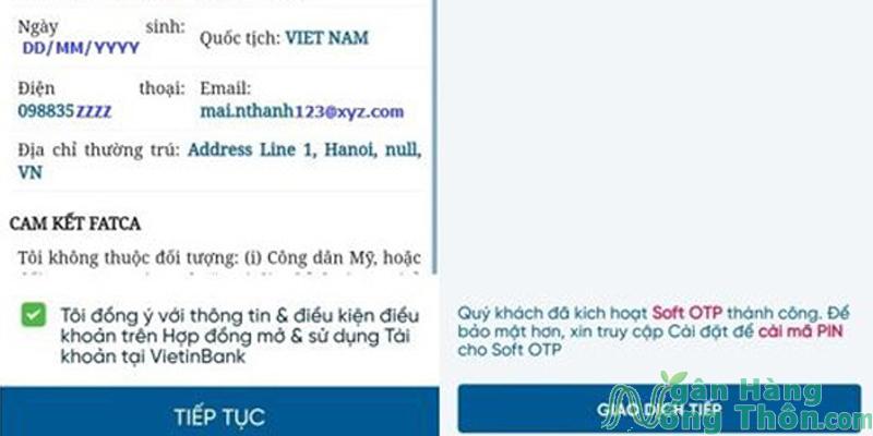 Chọn mục tiếp tục