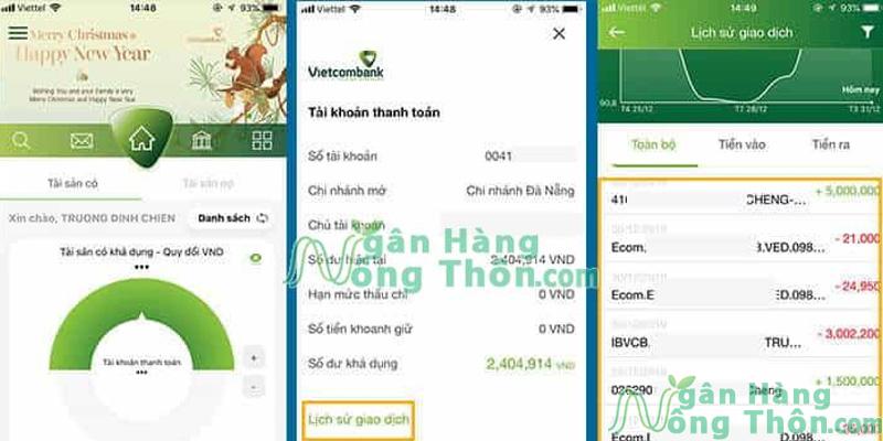 Lịch sử giao dịch Vietcombank