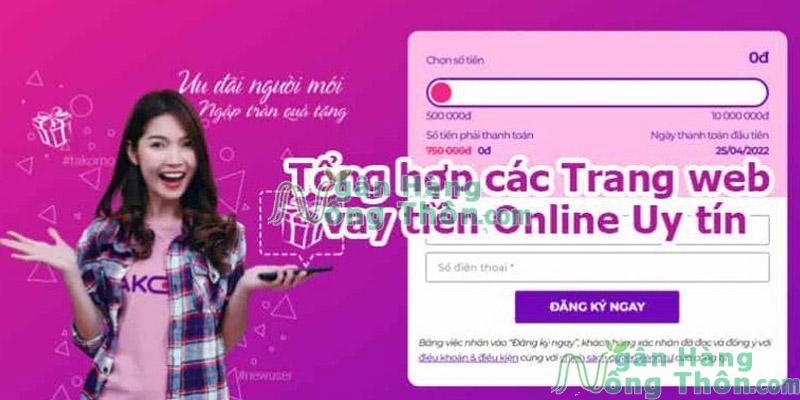 Trang web vay tiền online