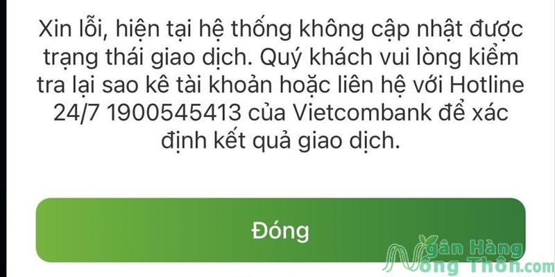 Vietcombank bị lỗi