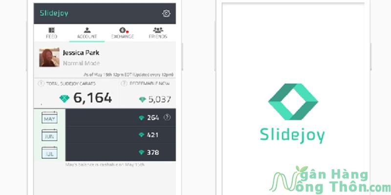 Ứng dụng kiếm tiền Slidejoy
