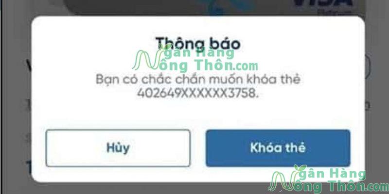 Xác nhận khoá thẻ