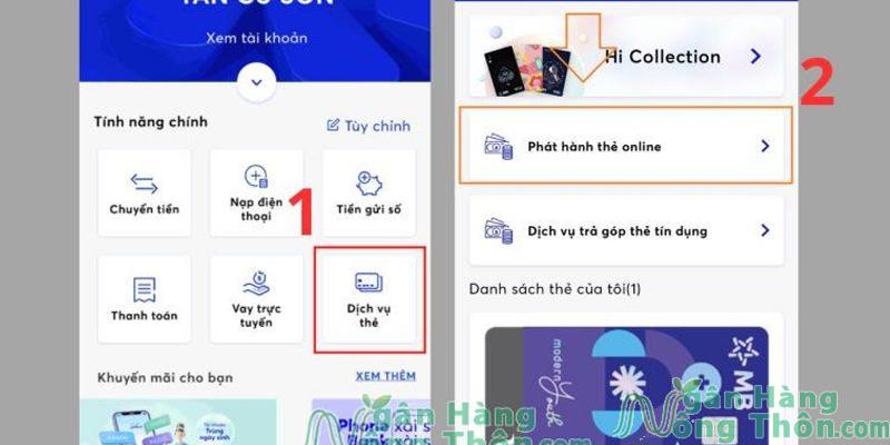 Các bước làm thẻ đen MB Bank