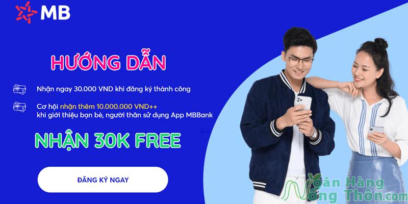 Đăng ký App MB Bank nhận tiền