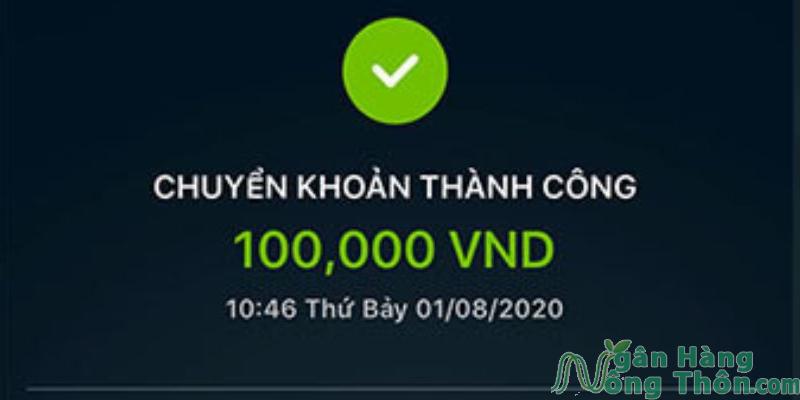 Mẫu chuyển tiền trong Vietcombank