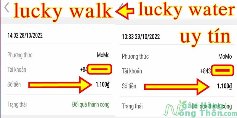 Các bước rút tiền App Lucky Walk