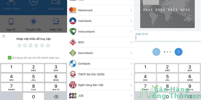 Nhập thông tin thẻ liên kết ví Zalo Pay
