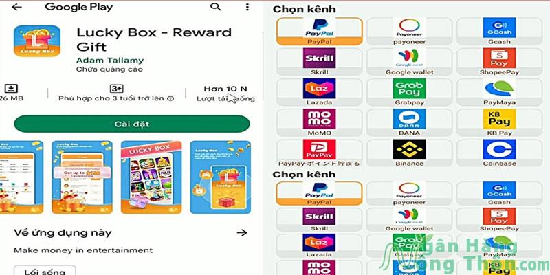 Kiếm tiền trên Lucky Box