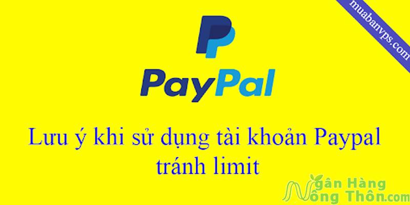 Chú ý khi sử dụng Paypal