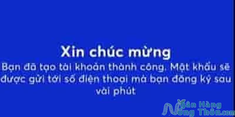 Tạo tài khoản thành công