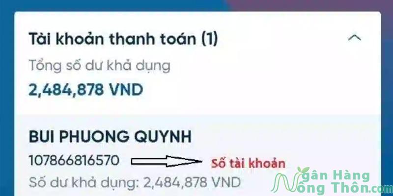 Số tài khoản ngân hàng