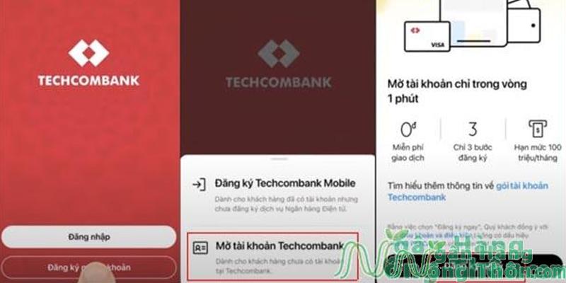 Mở tài khoản Techcombank