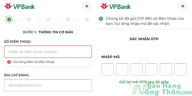 Nhập thông tin cá nhân