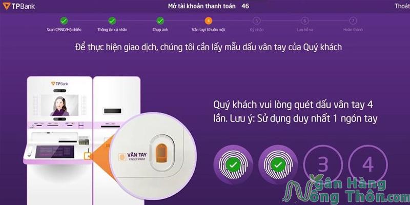 Đăng ký mở tài khoản trên website