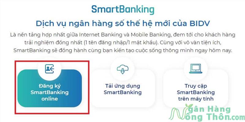 Đăng ký Smartbanking BIDV