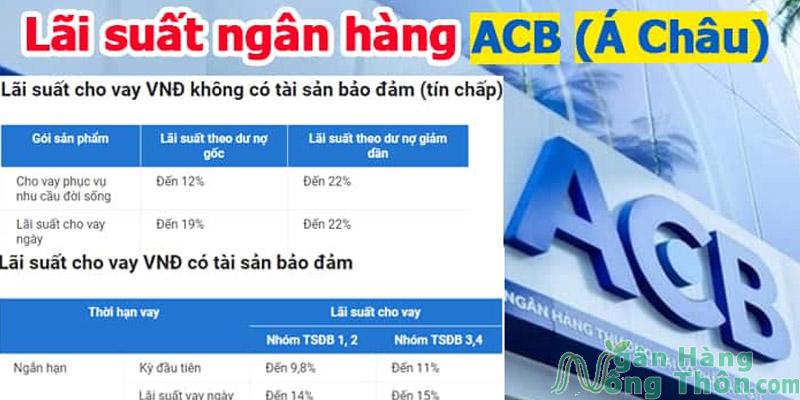Cách tính lãi suất ngân hàng ACB (Á Châu) mới nhất 2024