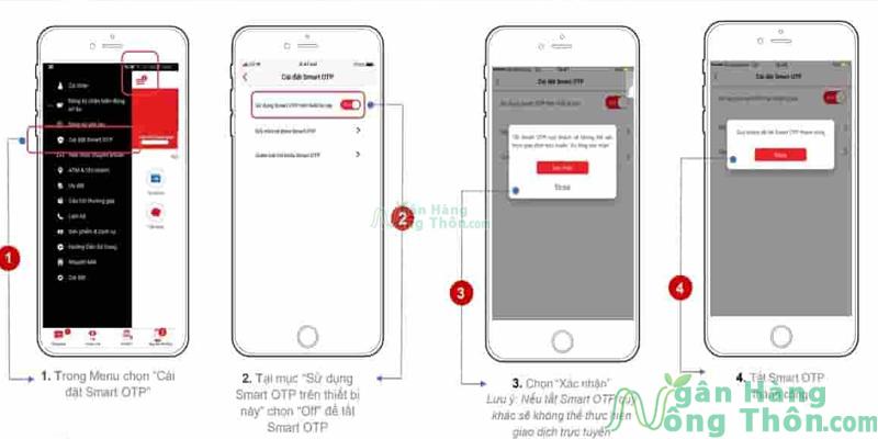 Cách hủy tắt mã Smart OTP Techcombank