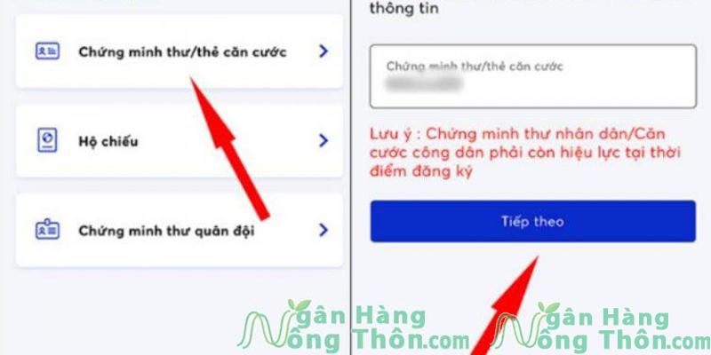 Lựa chọn giấy tờ tuỳ thân