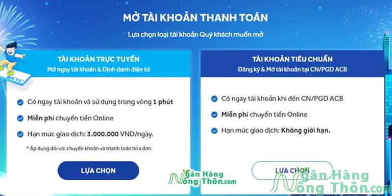 Cách mở tài khoản ngân hàng ACB online, mở tài khoản số đẹp miễn phí tại nhà