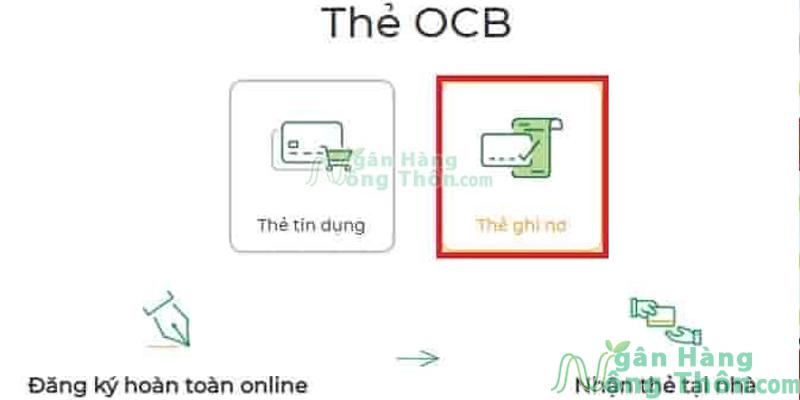 Chọn thẻ ghi nợ OCB
