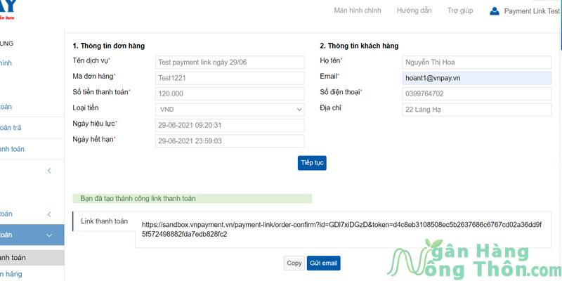 Xác nhận các thông tin chủ tài khoản