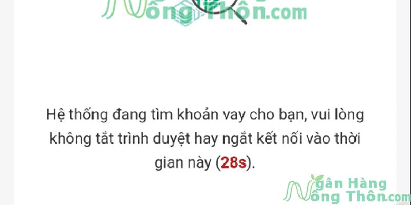 Chờ tìm kiếm khoản vay