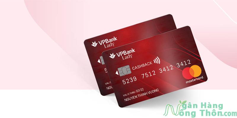 Thẻ ghi nợ VPBank màu đỏ Lady MasterCard