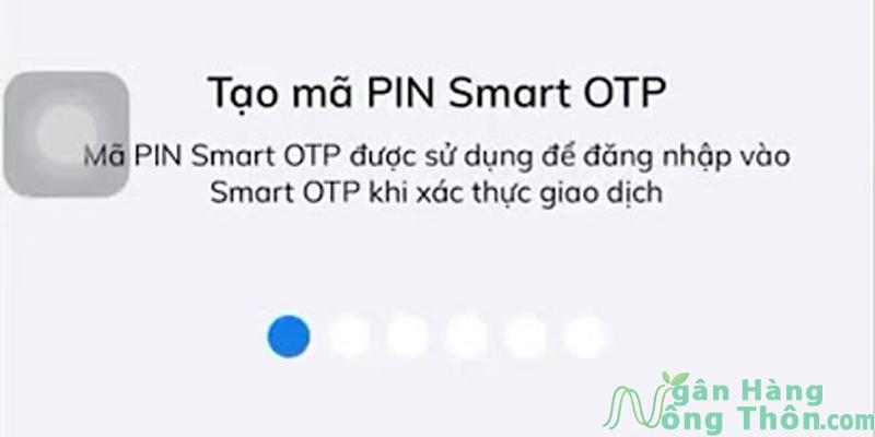 Nhập mã OTP xác thực đổi mã Pin