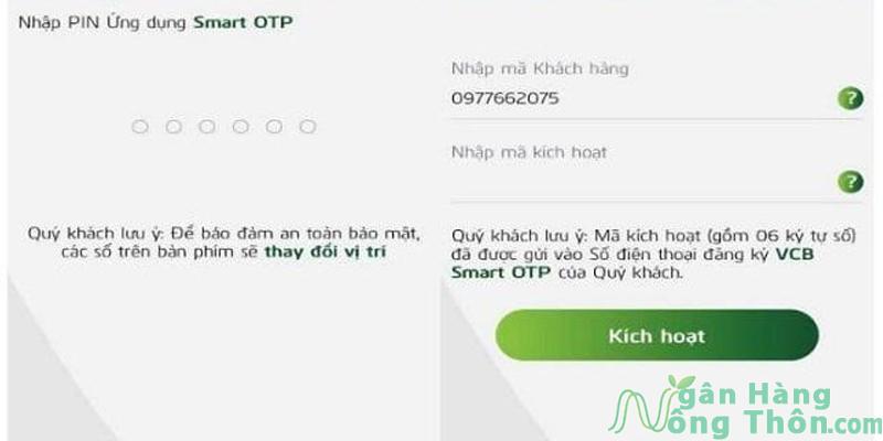 Mã pin OTP Smart