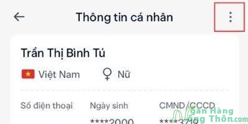 Nhấp vào biểu tượng ba chấm