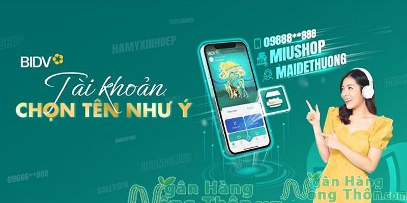 Tài khoản Chọn tên Như ý BIDV